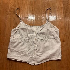 Brandy Melville Cream Button-Up Camisole